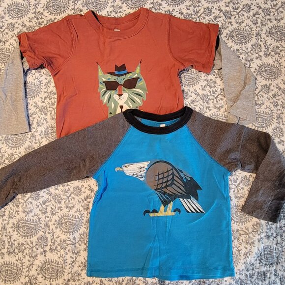 TEA COLLECTION Long Sleeve Tshirt Combo - Size 3 (PRE-LOVED) - Picture 1 of 10